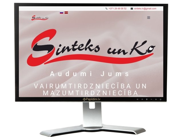 Audumu tirdzniecības uzņēmuma mājas lapas izstrāde